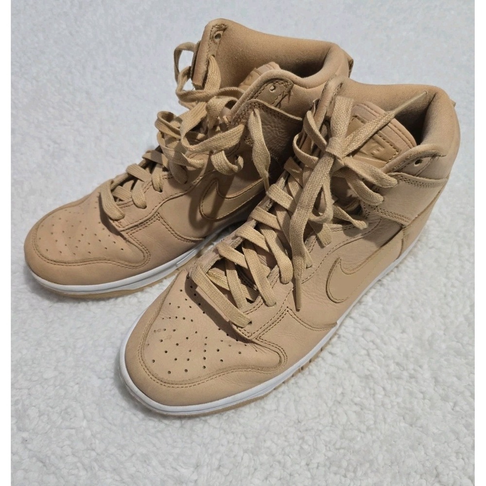 Nike Dunk High Premium MF Vachetta Tan Womens DX2044 201 Sz 8.5 - Picture 1 of 8
